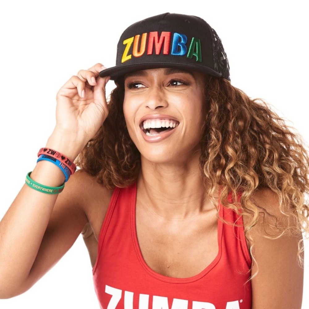Unisex SnapBack Zumba Adjustable Hat Rainbow